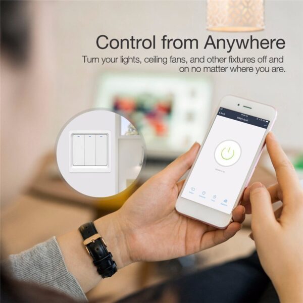 WiFi Smart Home Light Switch Push Button Smart Life/Tuya APP
