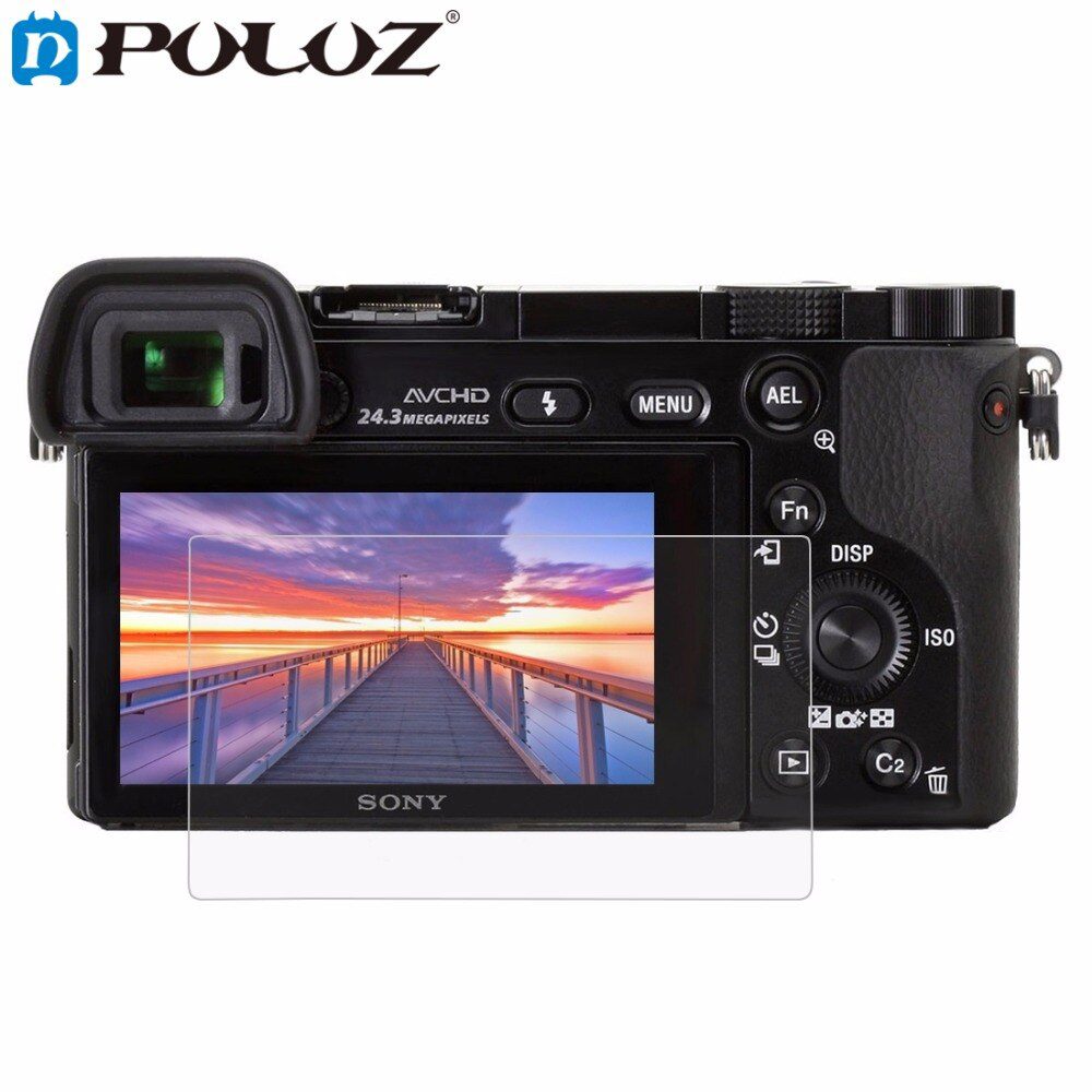 PULUZ for Sony A6000 / A6300 / A6500 Camera 2.5D 0.3mm Curved Edge 9H Surface Hardness Tempered Glass LCD Screen Protector