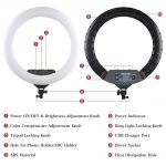22-Inch LED Ring Light with 2M Foldable Tripod Stand – Perfect for TikTok, YouTube, and Professional Streaming