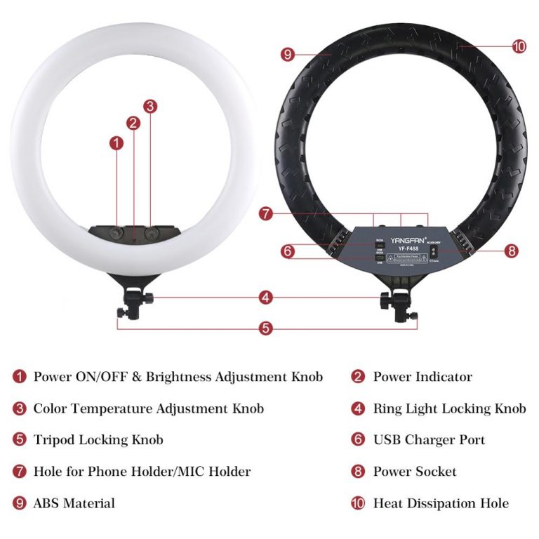 22-Inch LED Ring Light with 2M Foldable Tripod Stand – Perfect for TikTok, YouTube, and Professional Streaming