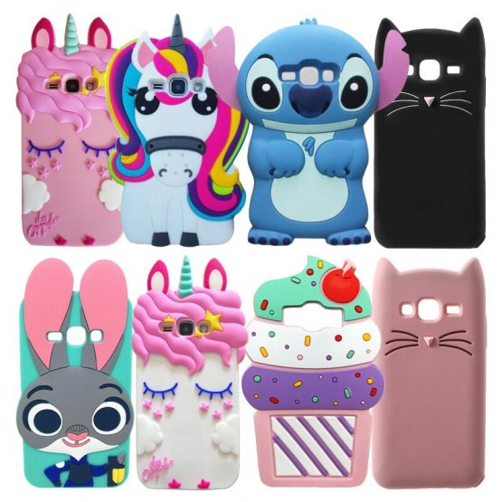 For Samsung Galaxy J1 2016 Case 3D Cartoon Soft Silicone Back Phone Cover For Samsung Galaxy J1 (2016) J120F J120 Funda Coque