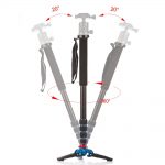 Tripod 1650mm Alumninum Camera Unipod Monopod Flip