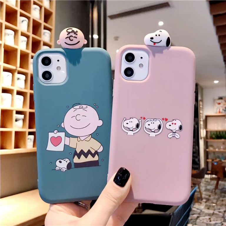 3D Charlie Brown dog phone Case for iPhone X XR