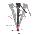 DHL PROGO JIEYANG JY0506 JY0506B Aluminum Alloy Monopod For Video Camera Tripod For Video Tripod Head Carry Bag wholesale