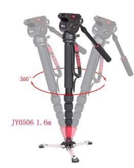 DHL PROGO JIEYANG JY0506 JY0506B Aluminum Alloy Monopod For Video Camera Tripod For Video Tripod Head Carry Bag wholesale