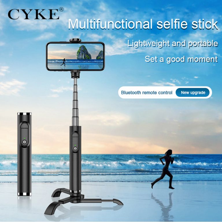 CYKE MINI Selfie-Stick with Tripod Alloy selfie stand Live support Phone Smartphone Selfie Stick 2 Capture the Moment Anywhere with CYKE's MINI Selfie-Stick and Tripod Combo – Perfect for Adventures and Online Content Creation! ??