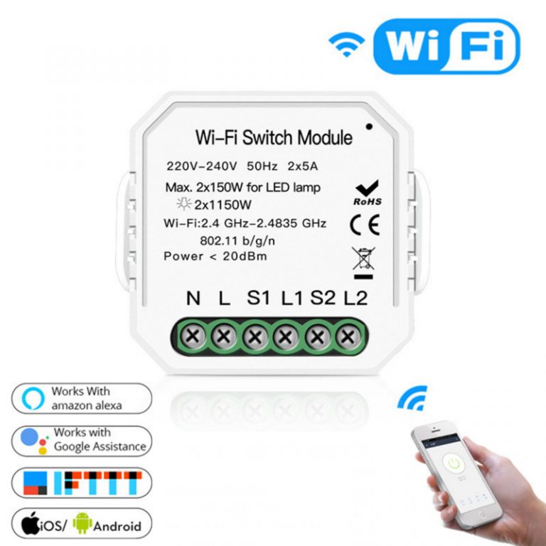 New 2 Way Smart Switch WiFi Smart Home 2019 Automation APP Remote Control Wireless Breaker Switch Timer For Alxa Home Assistance