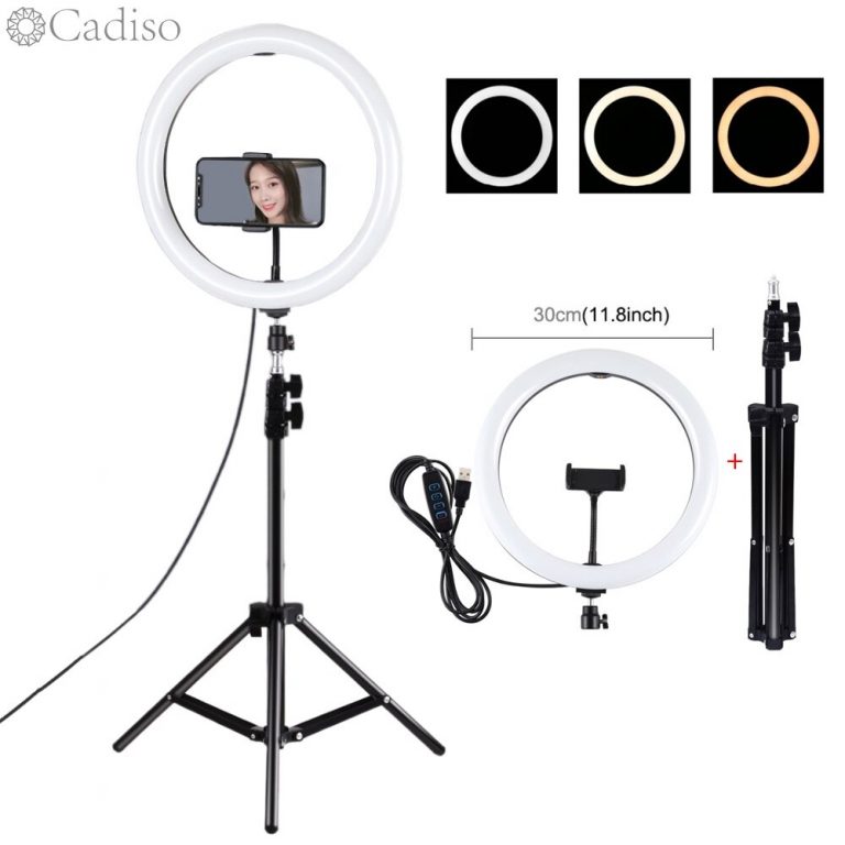 Selfie Ring Lamp for Phone Tripod and Phone Holder for TikTok YouTube