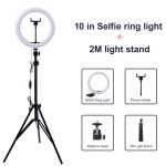 10 Inch Dimmable LED Selfie Tiktok Ring Light USB Ring Lamp Video