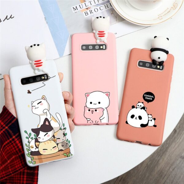 Silicone TPU Phone Case For Samsung Galaxy S9 S8 S10 S20 Plus S10e S7 Edge Note 10 8 9 Lite Plus J5 J7 2017 Coque Cartoon Couple