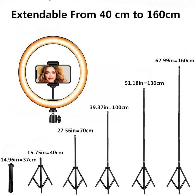 Studio Ring Lamp 26cm Selfie Ring Light with Tripod Camera
