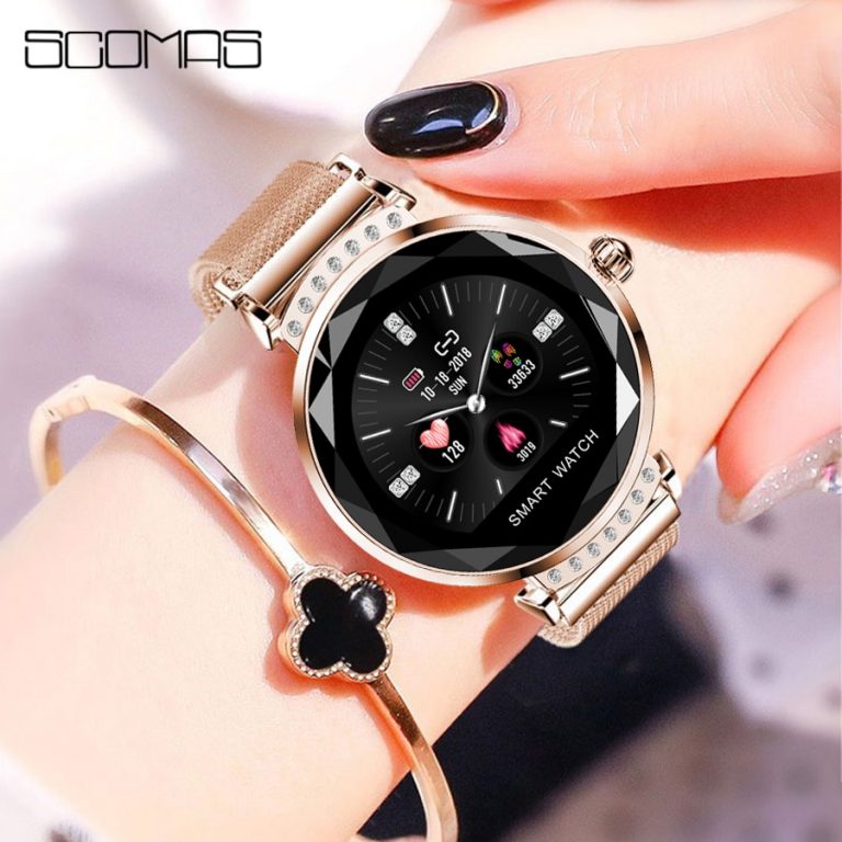 SCOMAS Luxury Women Smart Watch Diamond Glass Heart Rate Blood Pressure Monitor Fitness Tracker For iOS Android Smartwatch SCOMAS Luxury Women Smart Watch Diamond Glass Heart Rate Blood Pressure Monitor Fitness Tracker For iOS Android Smartwatch