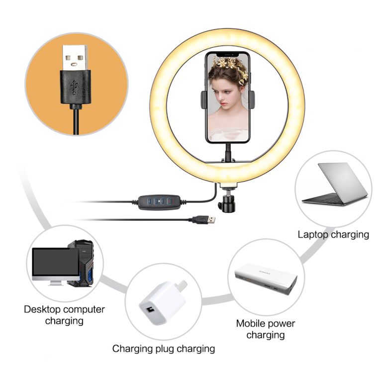 Dimmable LED Selfie Ring Light Photography Ring lamp