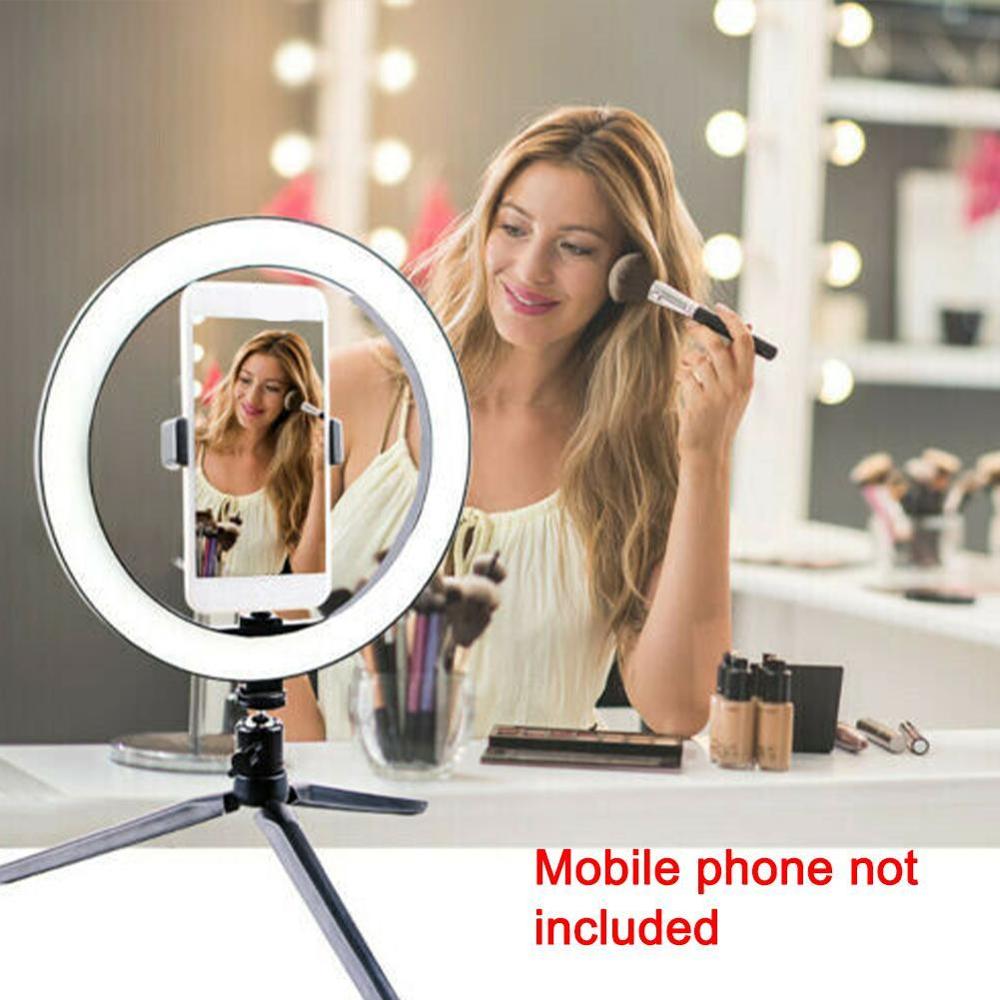 10'' Selfie Ring Light with Tripod Stand Cell Phone Holder,LED Make Up Light with 3 Light Modes for Camera YouTube Video tiktok