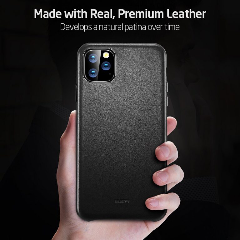 ESR Premium Real Leather Case for iPhone 11 Pro Max 2019 Slim Full Leather Shockproof Protective Phone Case for iPhone 11 11 Pro 2 ESR Premium Real Leather Case for iPhone 11 Pro Max β Shockproof Protection with Unique Design