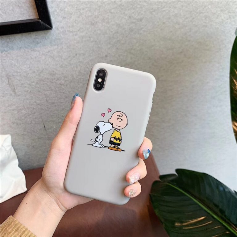 Cartoon Charlie Brown and dog Soft Phone Case For Iphone