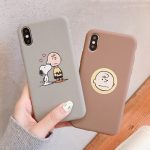 Cartoon Charlie Brown and dog Soft Phone Case For Iphone