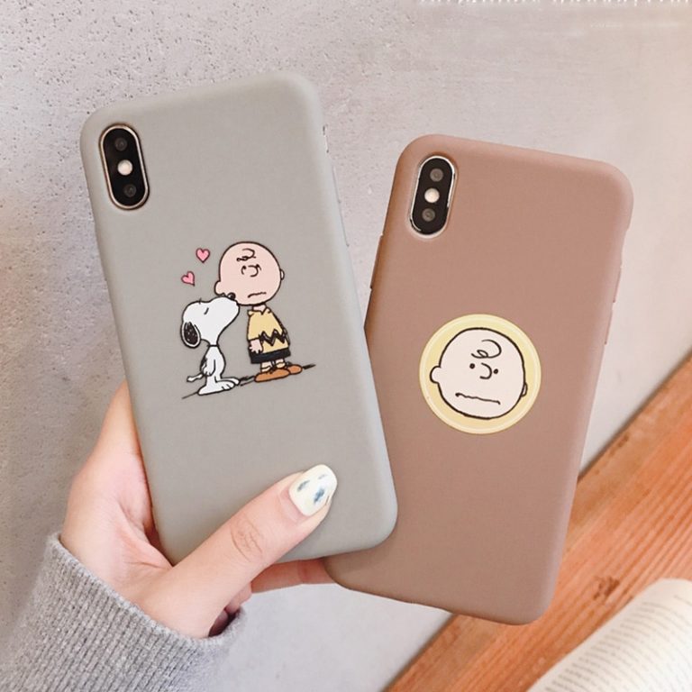 Cartoon Charlie Brown and dog Soft Phone Case For Iphone