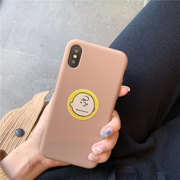 Cartoon Charlie Brown and dog Soft Phone Case For Iphone