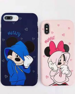 Cartoon trend Mickey Mini mobile case for iPhone 11p 7 6 8plus pink love couple mobile case for iPhoneX XS MAX phone case coque