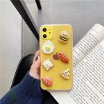 Clear Glitter 3D Foods Phone Case For iPhone 11 Pro Max