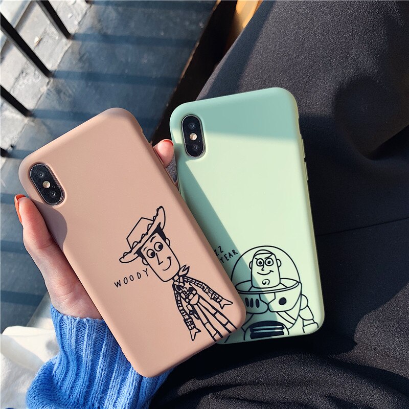 Cute Cartoon Toy Story Buzz Woody Phone Case For iPhone 6 6S 7 8 Plus X XS MAX XR Soft TPU Cover Case For iPhone 11 Pro MAX 6 S