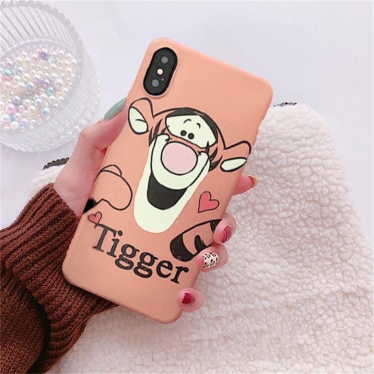 Cute Piglet Tigger Eeyore Fitted Case For iPhone X 11 Professional