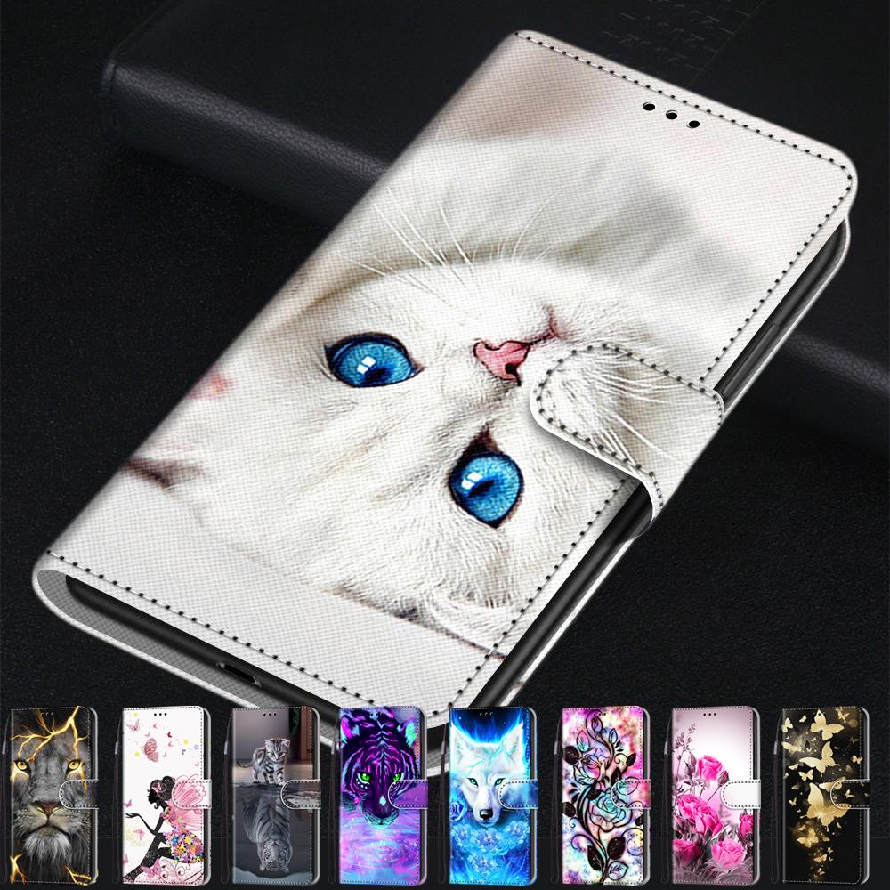 Leather Flip Wallet Stand Cover Cases For Meizu M6 M6T Meiblue 6T Luxury mobile Phone Case For Meizu 15 Lite M15 Cartoon Capa