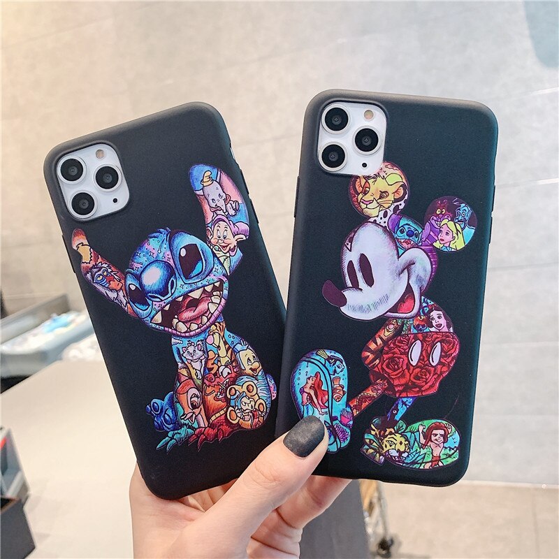 Funny cartoon pattern Phone Case For iphone 11 Pro max case for iPhone X XR XS Max 7 8 6 6s plus back cover Couples Soft Cases