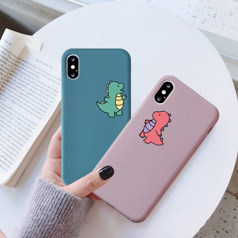 JAMULAR Cartoon Dinosaur Phone Case For iPhone 7 11 Pro X XS