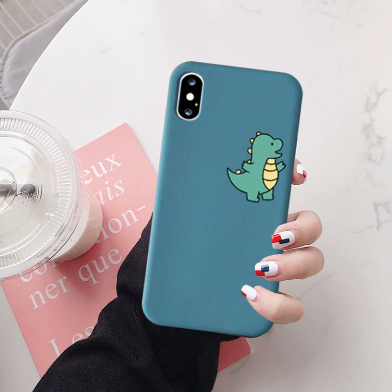 JAMULAR Cartoon Dinosaur Phone Case For iPhone 7 11 Pro X XS