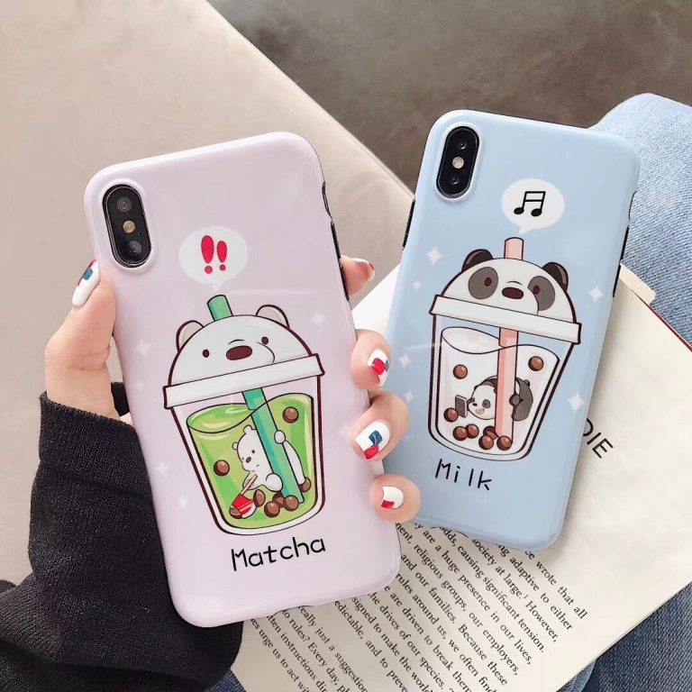 Jamular Milk Tea Bears Silicone Phone Case for IPhone