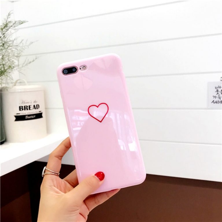 Lovely Heart Painted Phone Case For iphone X Xs max Xr Case