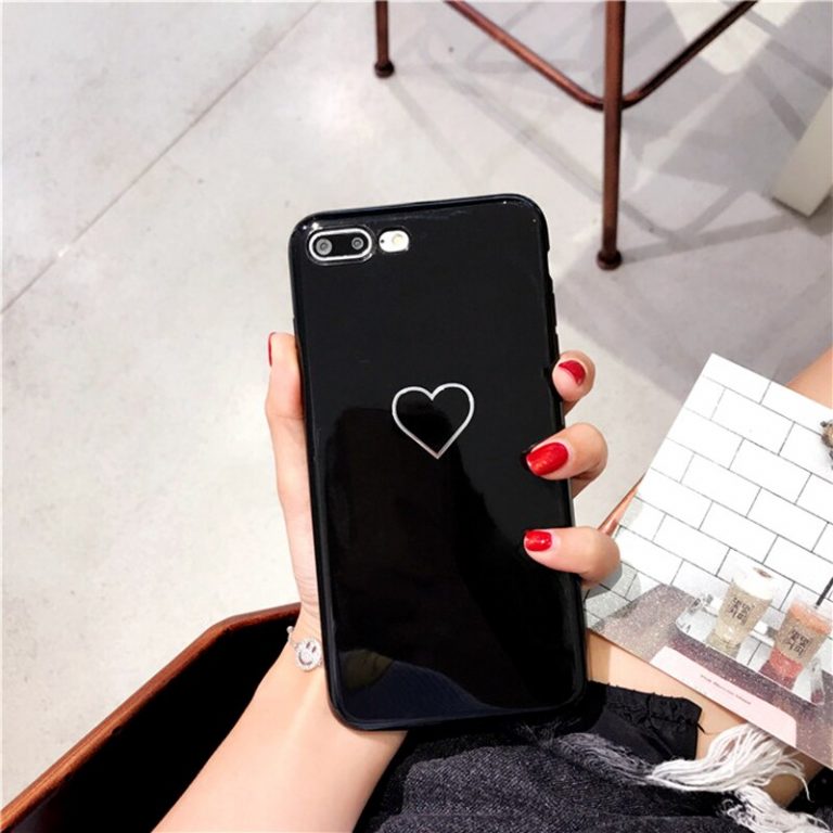 Lovely Heart Painted Phone Case For iphone X Xs max Xr Case