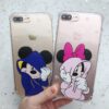Cute Mickey Minnie Soft Phone Case: Clear Shockproof Cover for iPhone