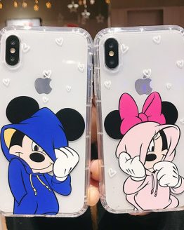 Cute Mickey Minnie Soft Phone Case: Clear Shockproof Cover for iPhone 🐭