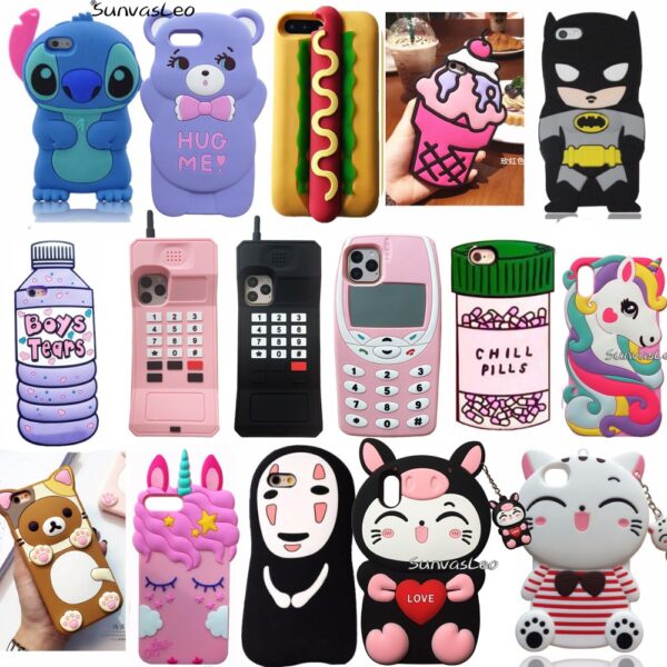 iPhone 5 5s 5C SE 6 6s Plus 3D Soft Silicone Case iPhone 5 5s 5C SE 6 6s Plus 3D Soft Silicone Case