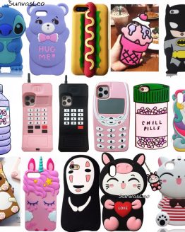 For iPhone 5 5s 5C SE 6 6s Plus 3D Soft Silicone Case Phone Back Cover Skin Shell For iPhone 7 8 Plus X XS XR 11 Pro Max Case