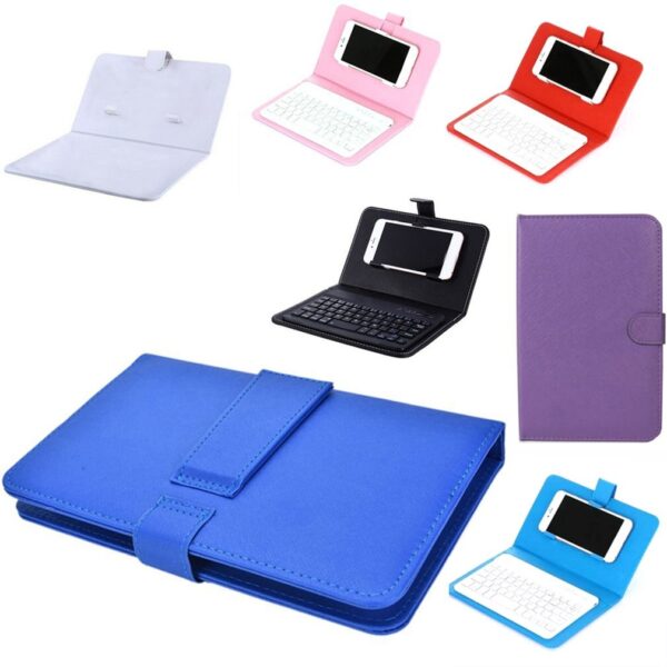 Wireless Keyboard with Protective Cover Mobile Phone Keyboard Leather Case Protective Case with Data Cable 2 Protective Cover Mobile Phone Keyboard Leather Case