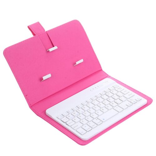 Portable PU Leather Wireless Keyboard Case for iPhone with Built-In Stand, Bluetooth Connectivity, and Long Battery Life