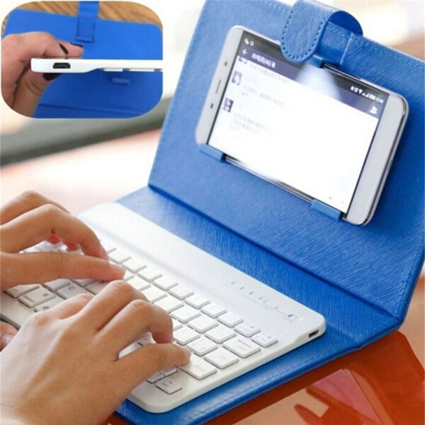 Portable PU Leather Wireless Keyboard Case for iPhone Protective Mobile Phone with Bluetooth Keyboard For IPhone 6 7 Smartphone 2 Portable PU Leather Wireless, Keyboard Case for iPhone Protective Mobile Phone