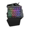 Jelly Comb RGB Light Single-Hand Gaming Keyboard with Macro Keys and Ergonomic Design