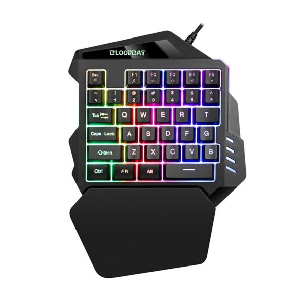 Jelly Comb Single Hand Keyboard Colorful RGB Poor Light Non Mechanics Notebook Computer Game Keyboard for Gaming 2 Jelly Comb RGB Light Single-Hand Gaming Keyboard with Macro Keys and Ergonomic Design