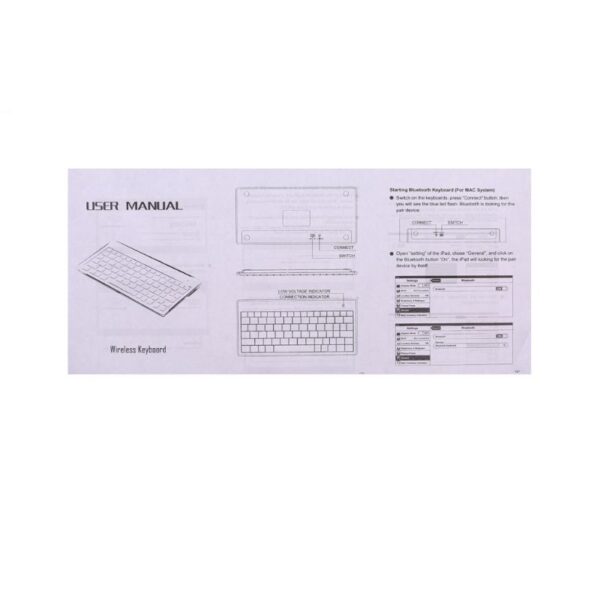 English Thai 78 Keys Wireless Bluetooth Keyboard