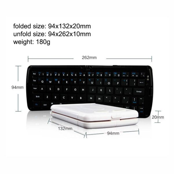 Bluetooth Foldable Mini Keyboard for Mobile Phone Tablet