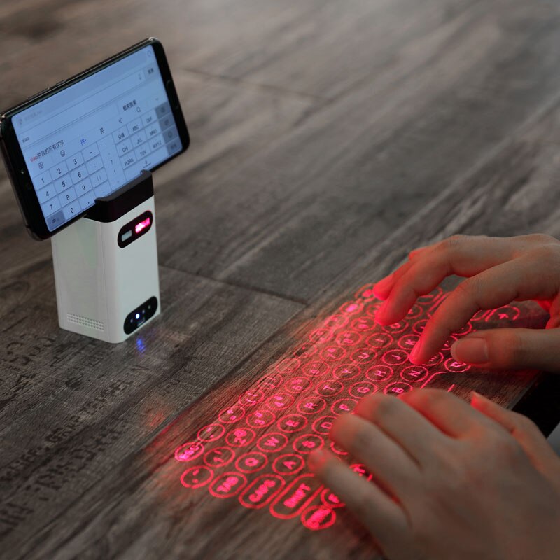 Bluetooth Wireless Virtual Laser Keyboard mobile phone holder