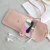 Fashion Touch Screen, Mobile Phone Purse, PU Leather Shoulder Bag