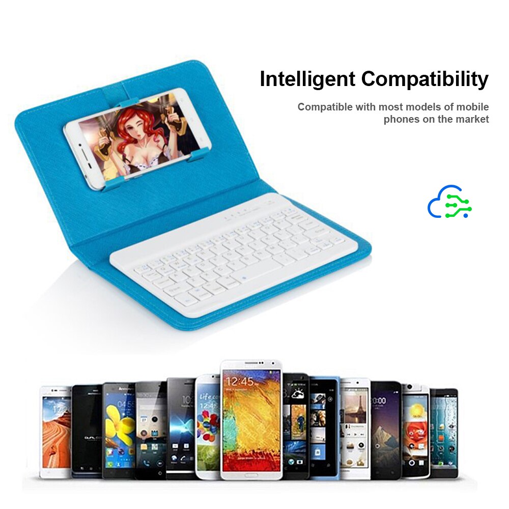 4 Colors Portable PU Leather Wireless Keyboard Case