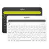 Logitech K480 Bluetooth Keyboard - Multi-Device Compatibility, Slim Design, Phone Holder Slot, Perfect for PC, Mac, Tablet, and Smartphone