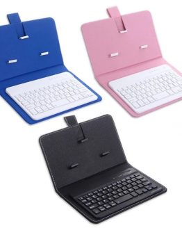 Wireless Keyboard with PU Leather Case Protective Cover